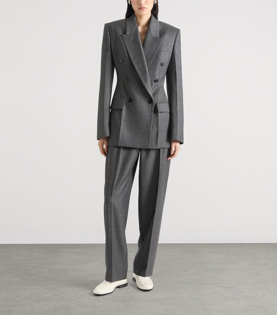 Givenchy Grey Wool Double-Breasted Jacket