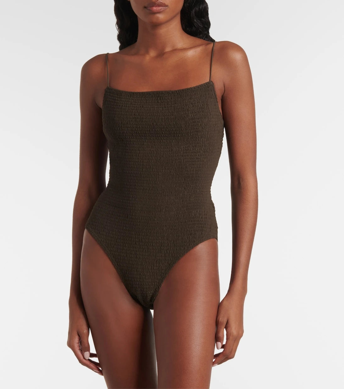 Toteme - Shirred jersey swimsuit