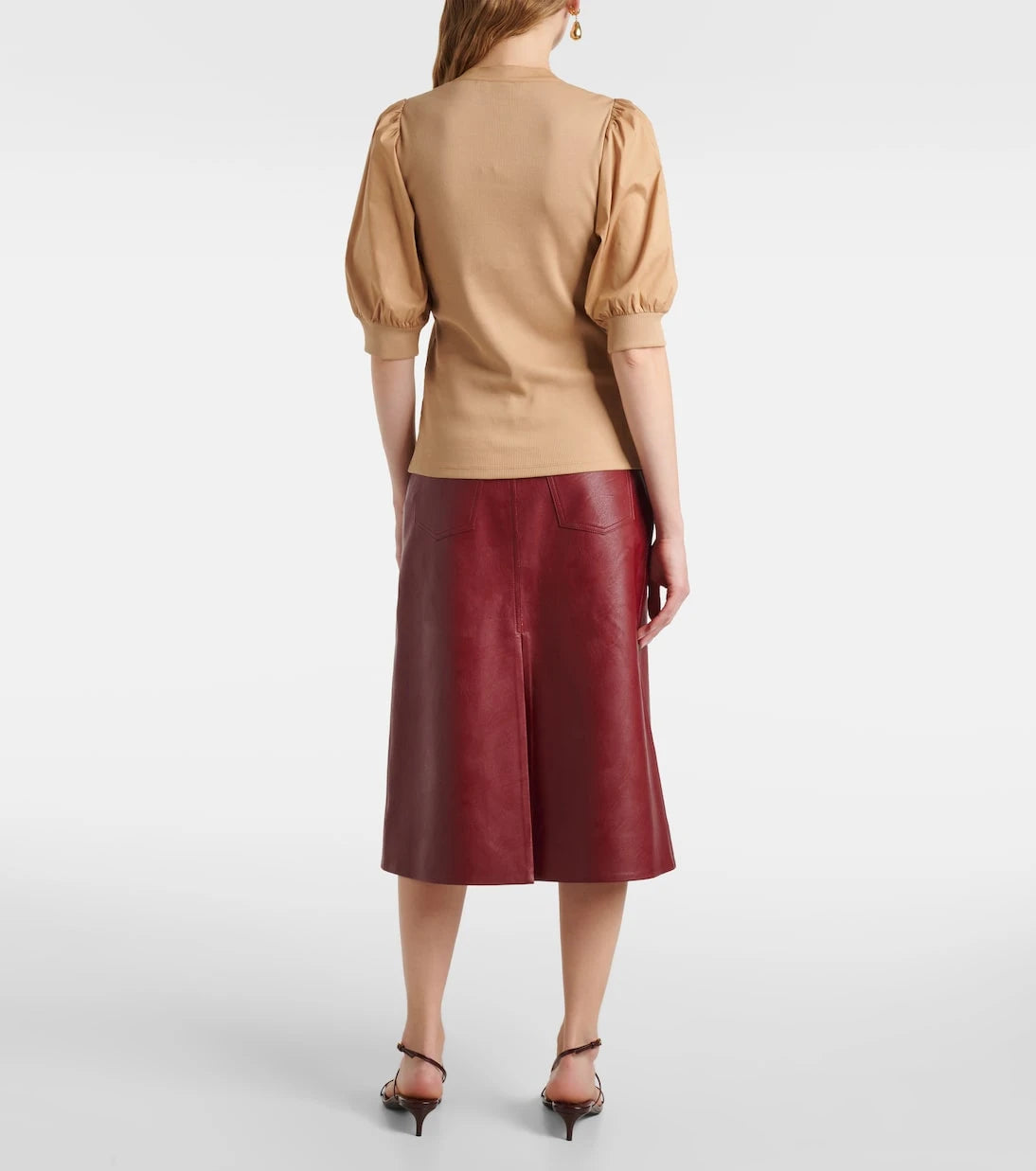 Veronica Beard - Puff-sleeve cotton-blend top
