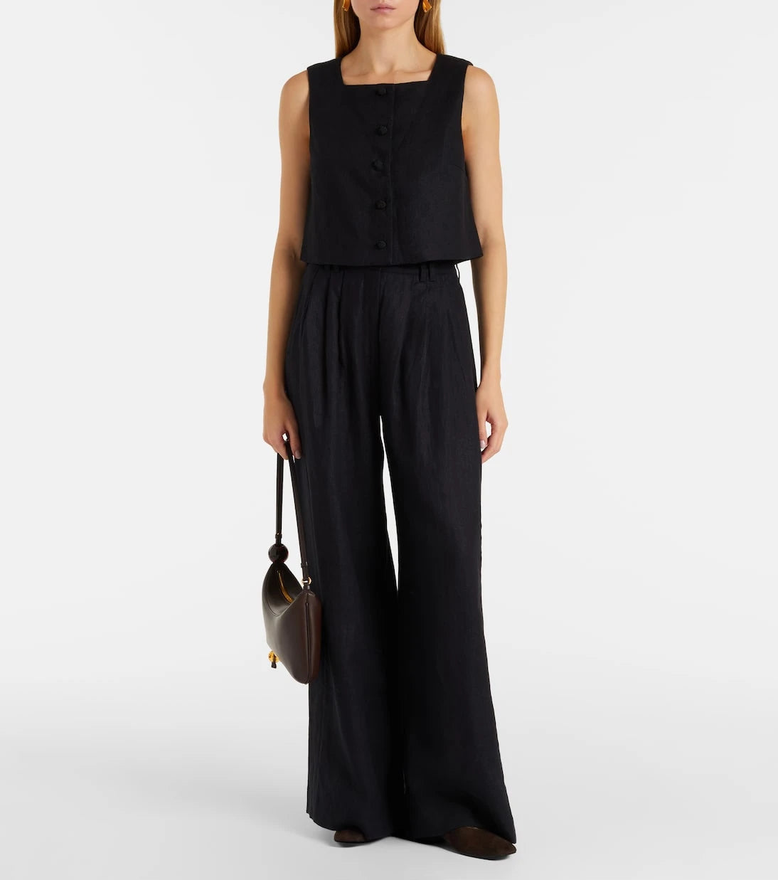 Posse - Rio linen crop top