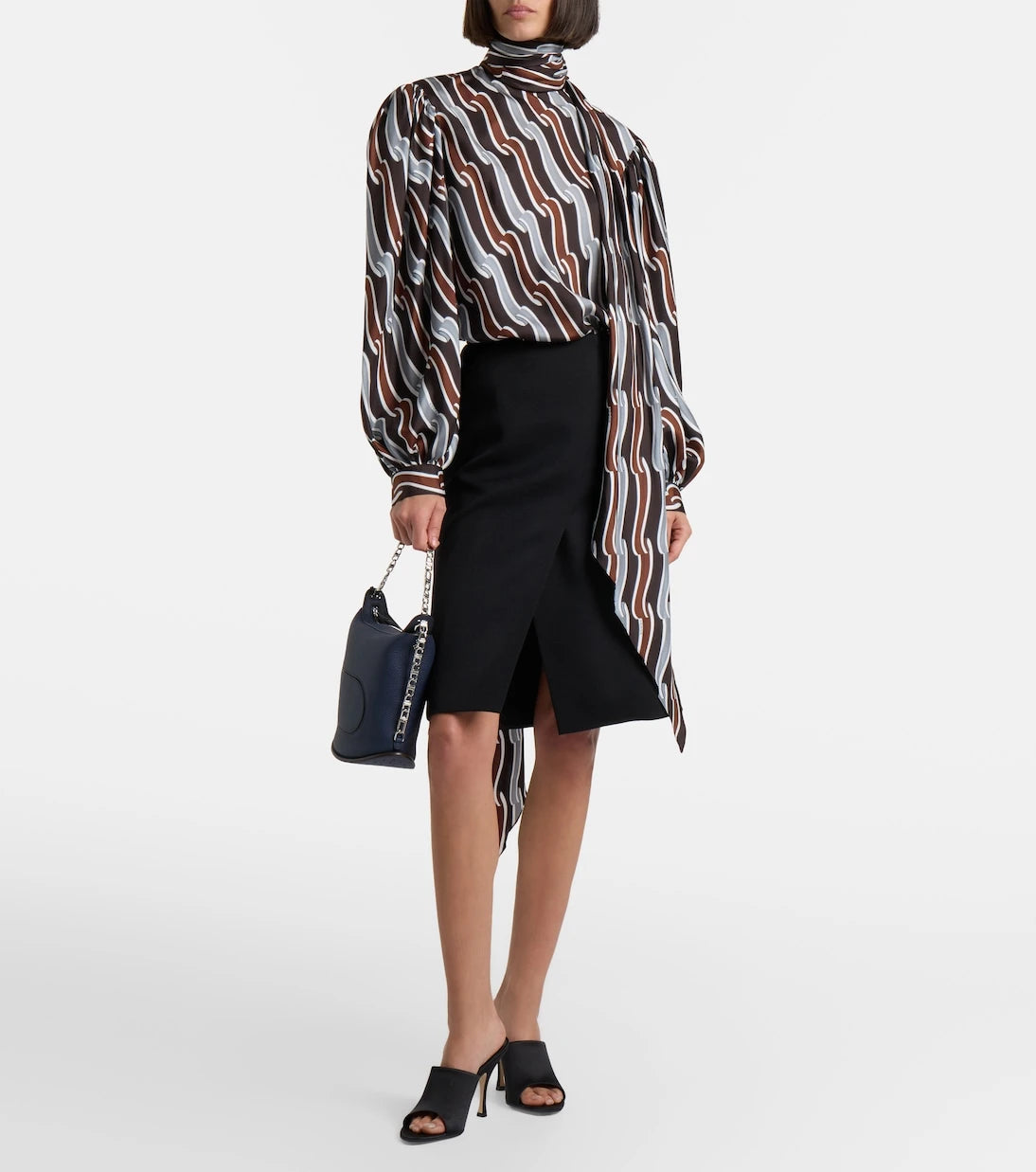 Delvaux - Pin Twist Medium leather crossbody bag