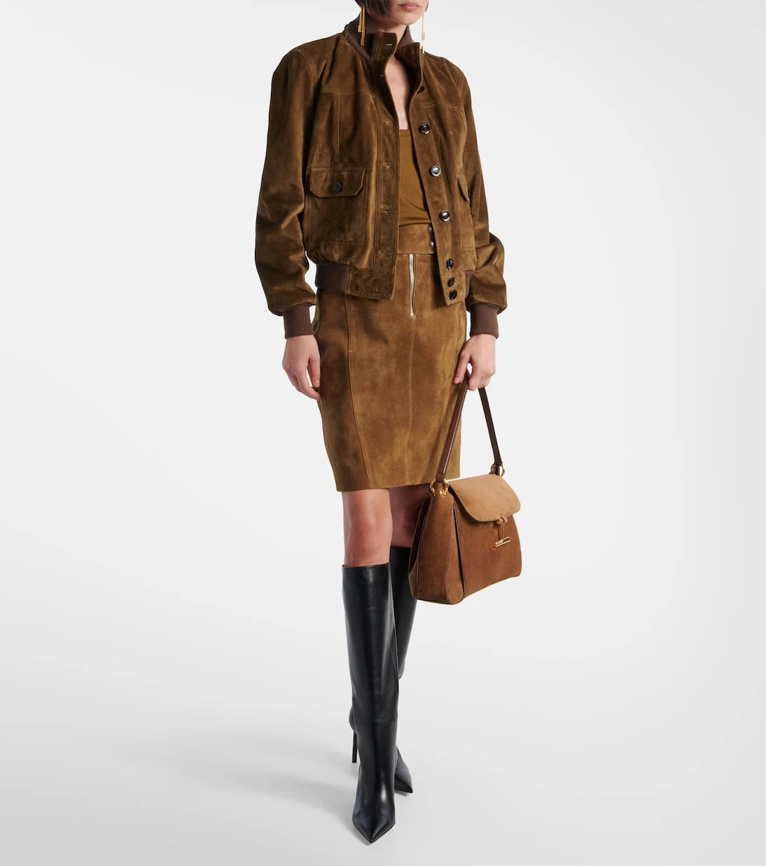 Tom Ford - حذاء جوليان 85 طويل من الجلد يصل للركبة