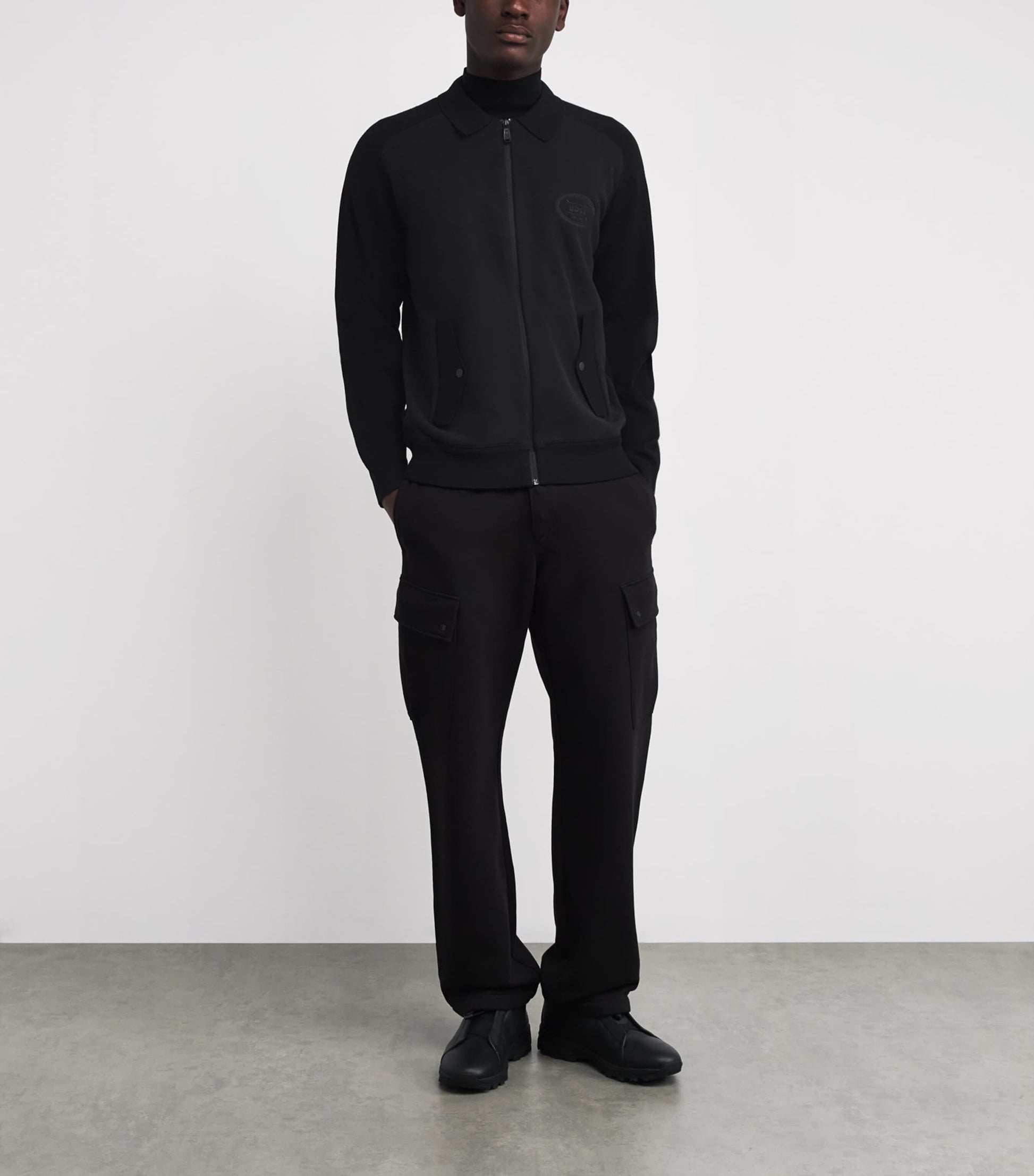 Fleece Logo Polo Jacket