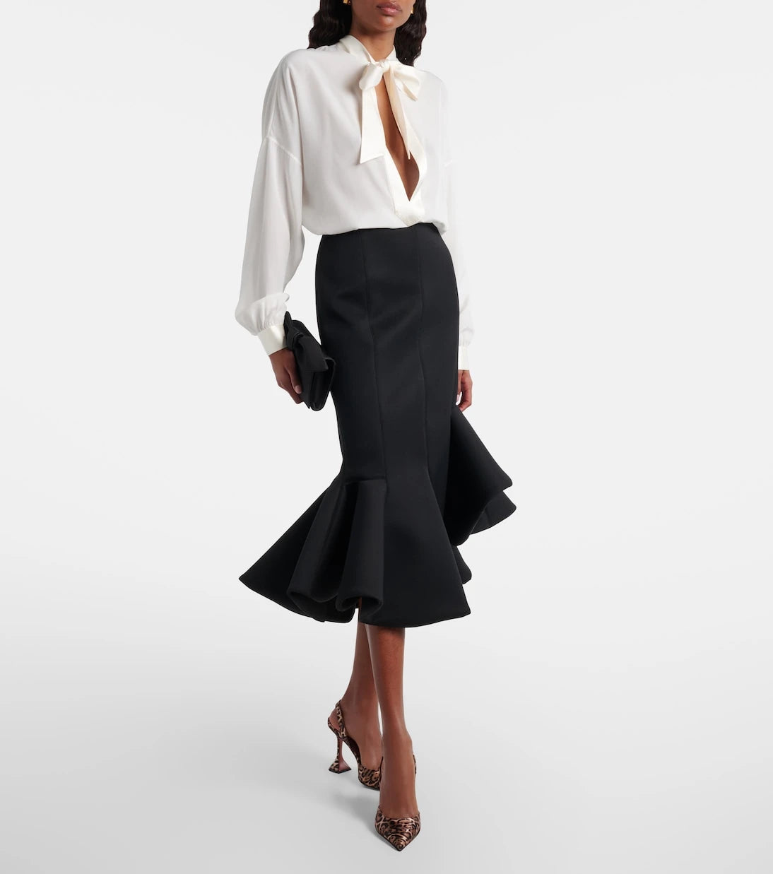 Amina Muaddi - Holli 95 satin slingback pumps