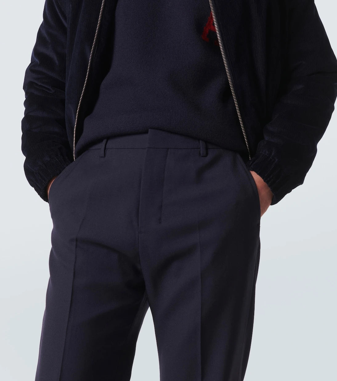 Ami Paris - Pleated virgin wool pants