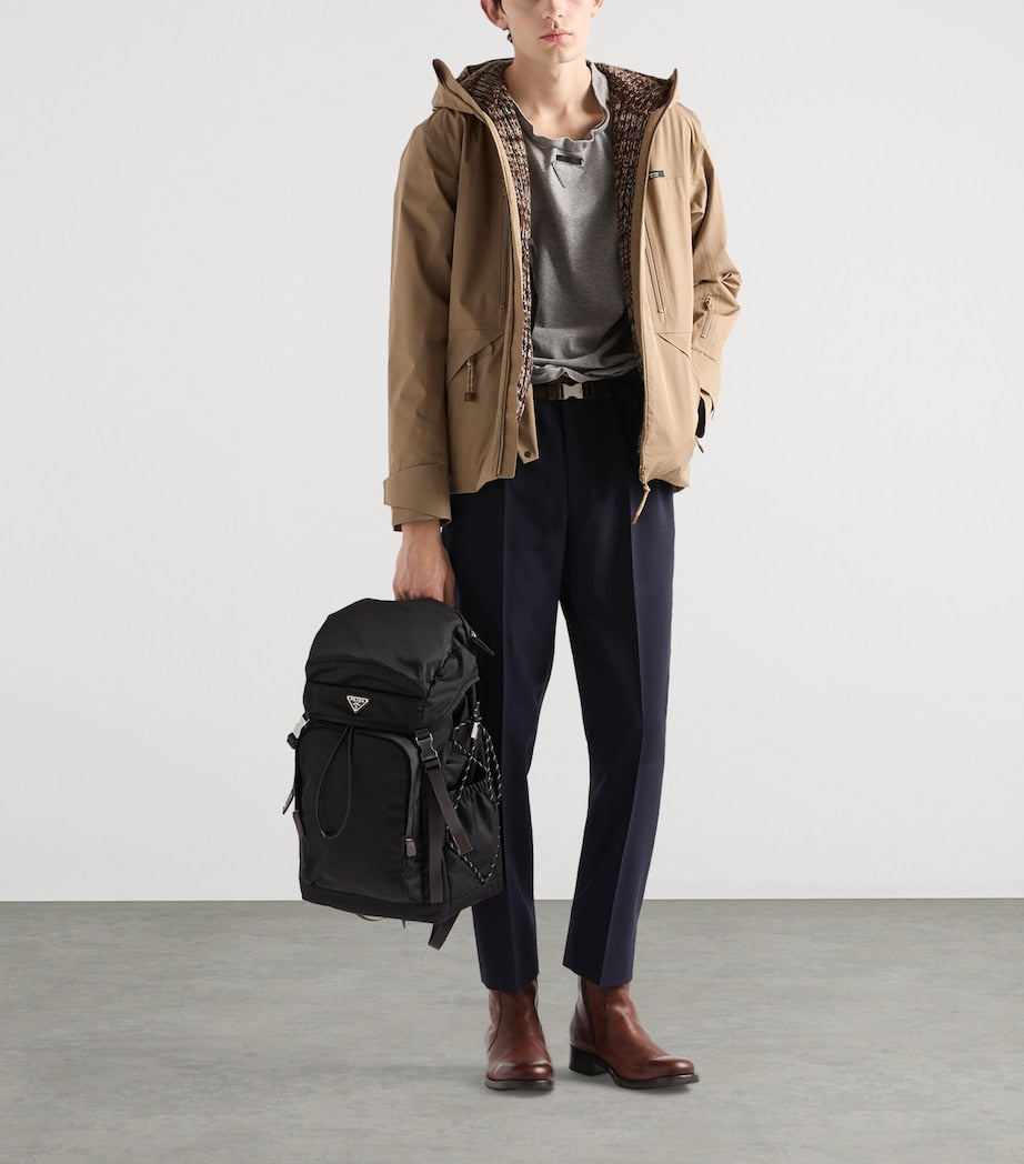 Prada Re-Nylon and Leather Backpack