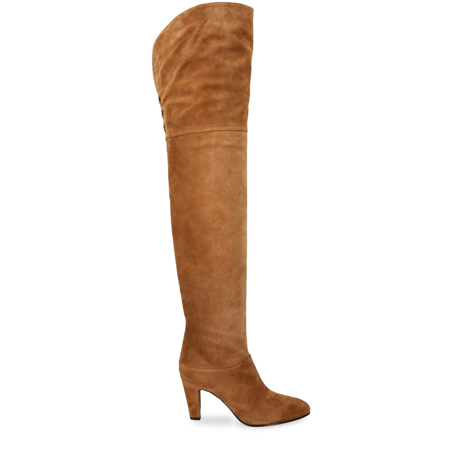 Chloé Brown Suede Eve Over-The-Knee Boots 85