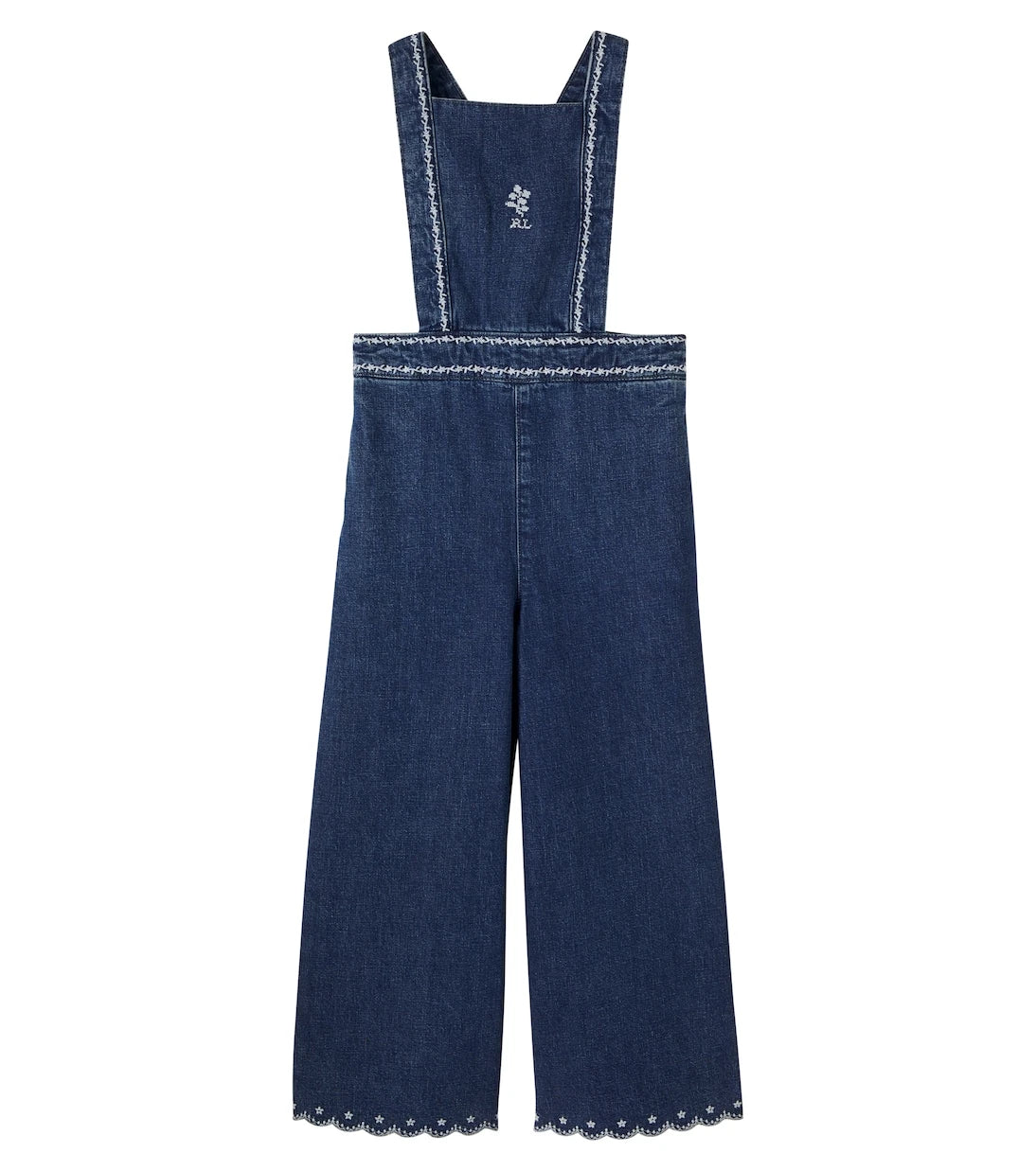 Polo Ralph Lauren Kids - Embroidered denim jumpsuit