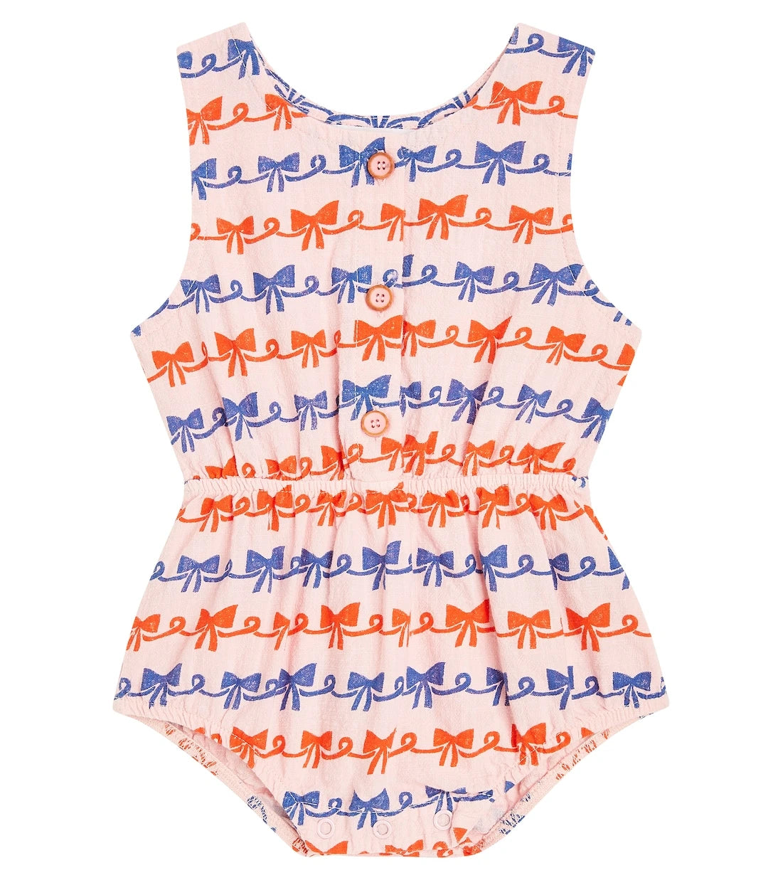 Bobo Choses - Baby Ribbon Bow cotton playsuit