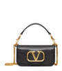 Valentino Garavani Black Small Leather Locò Shoulder Bag