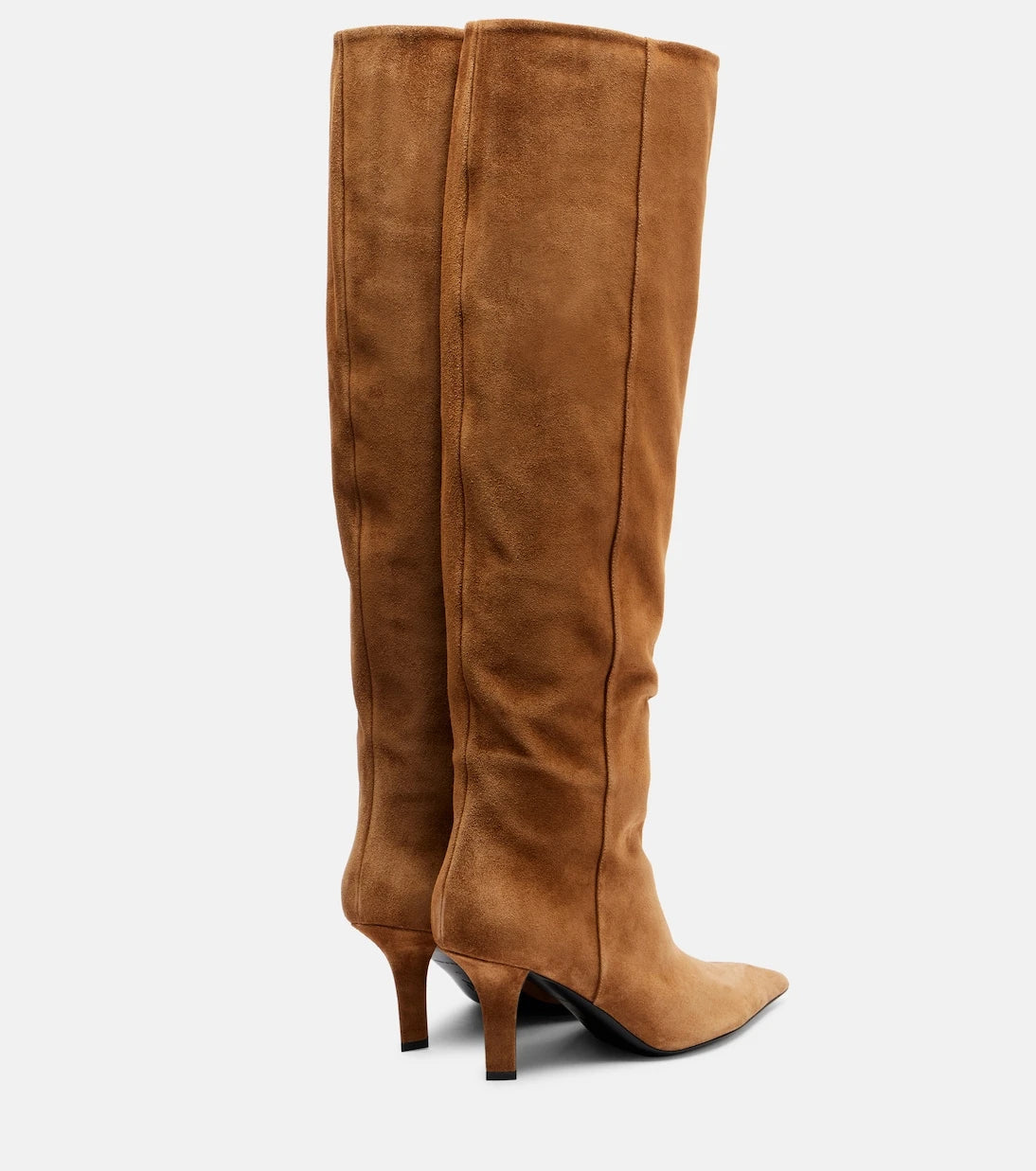 Amina Muaddi - Christine 80 suede knee-high boots