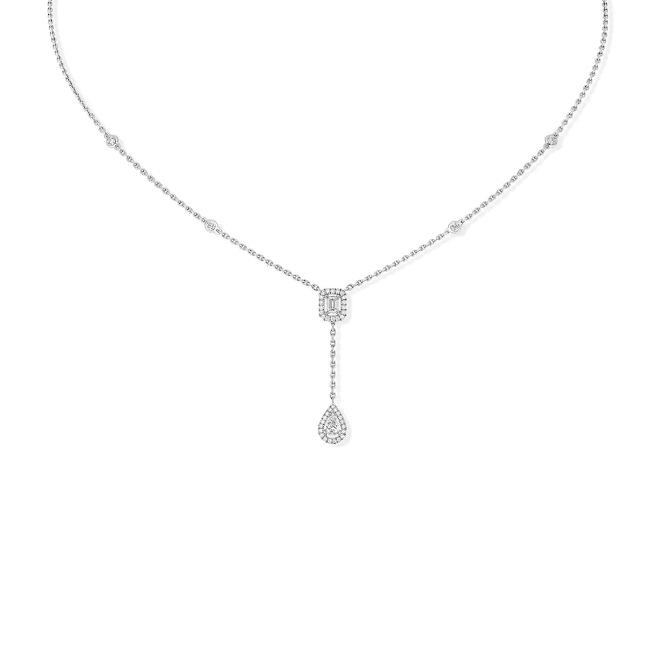 Messika White Gold and Diamond My Twin Pendant Necklace