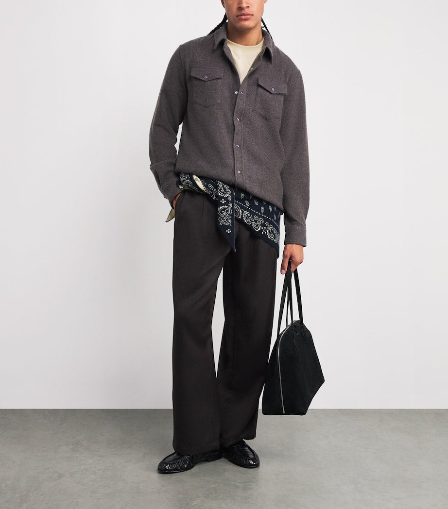 Cashmere Press-Stud Overshirt