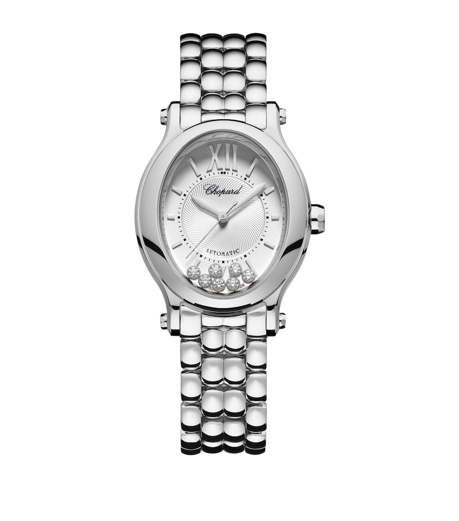 Stainless Steel and Diamond Happy Sport Oval Watch 29mm