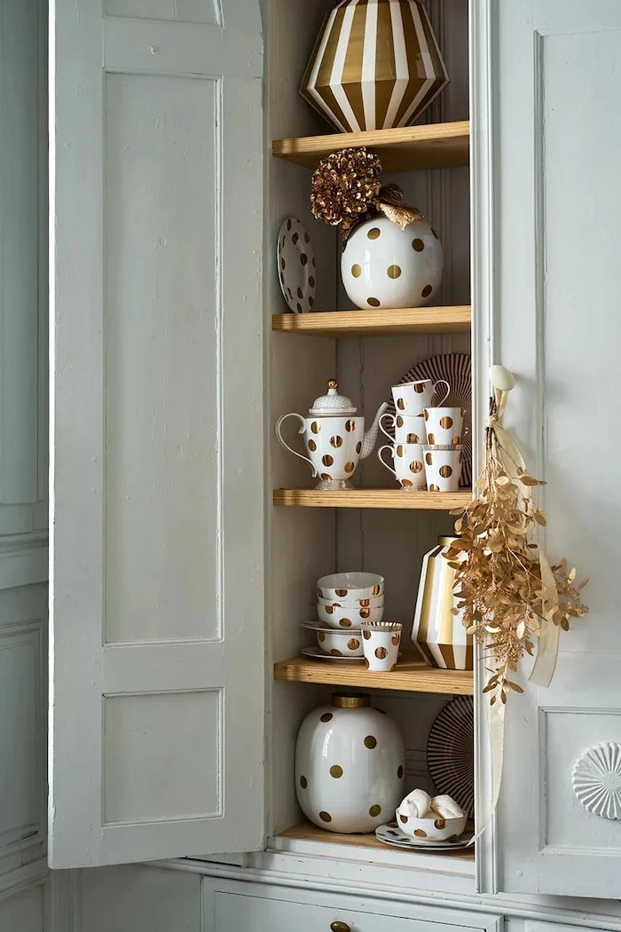 Декоративна ваза Pip Studio Stripes White-Gold