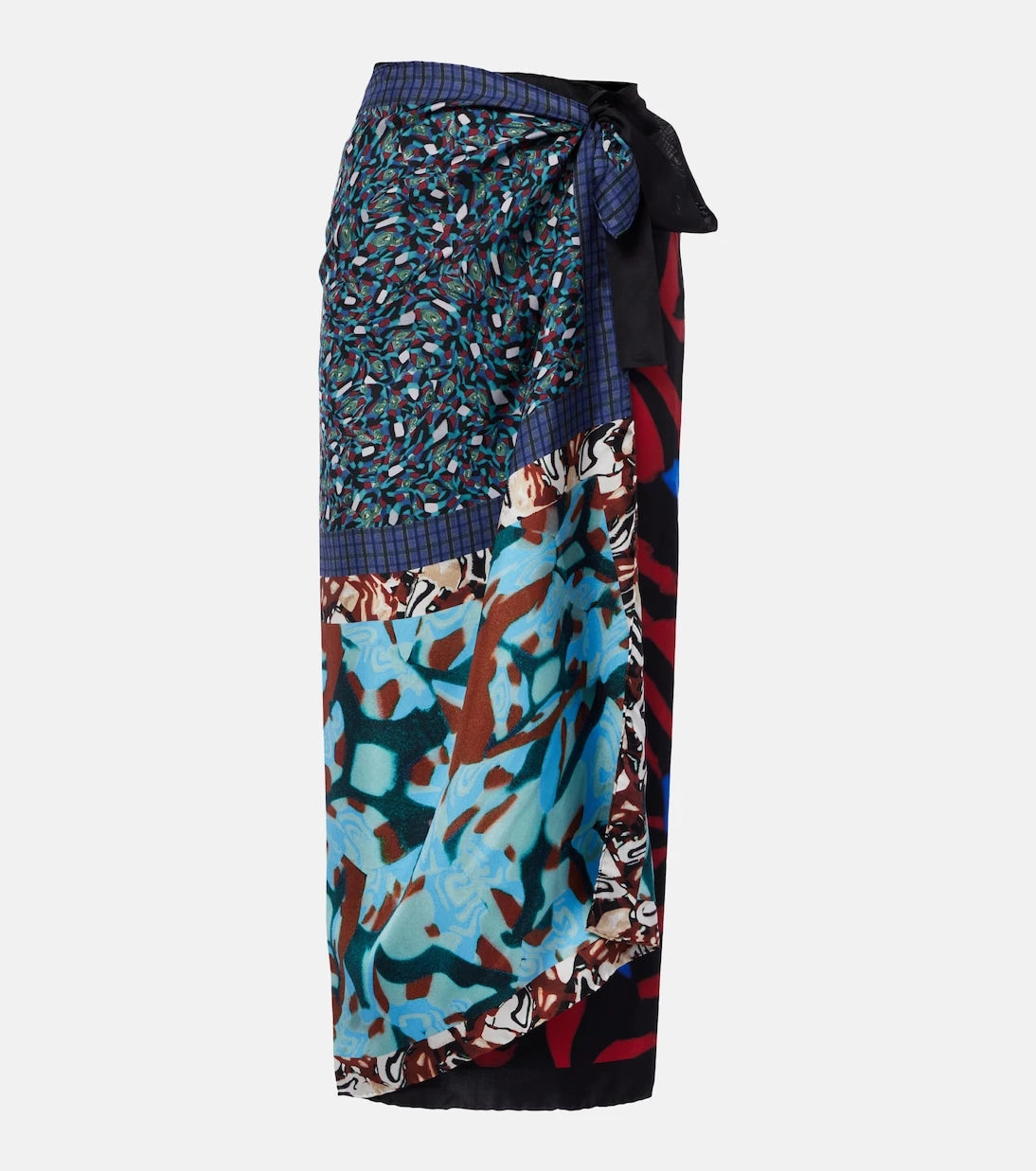 Dries Van Noten - Scarfy printed silk wrap skirt