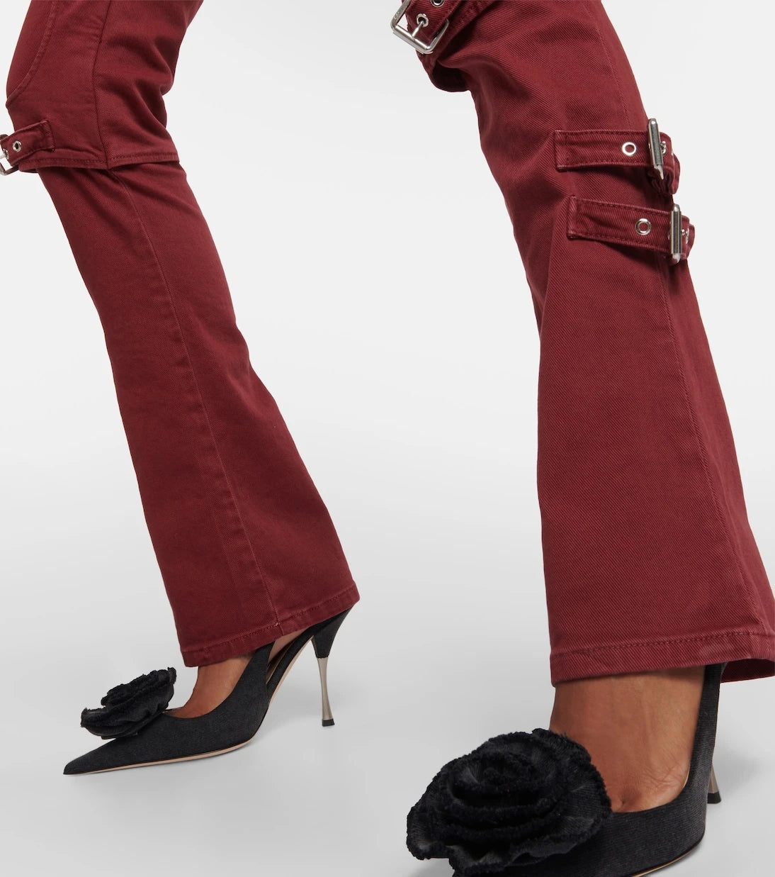 Blumarine - Cutout mid-rise boyfriend jeans
