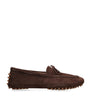 Le Monde Beryl Brown Suede Moccasin Driver Shoes