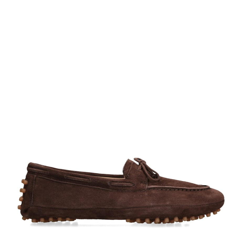 Le Monde Beryl Brown Suede Moccasin Driver Shoes