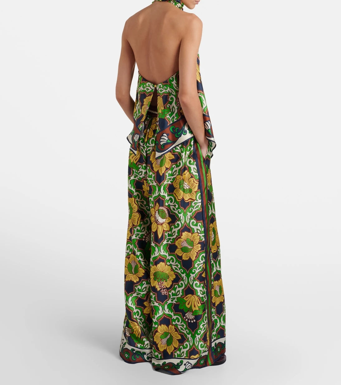 Alémais - Liana printed silk satin palazzo pants