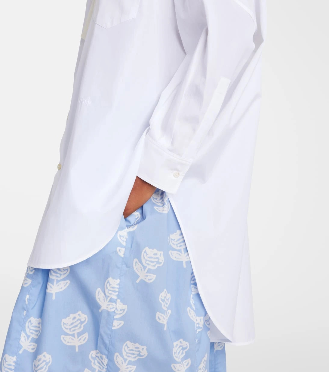Marni - Tie-neck cotton shirt dress