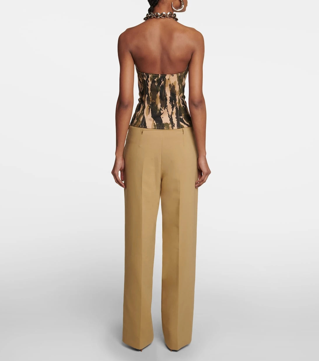 Dion Lee - Printed twill corset top