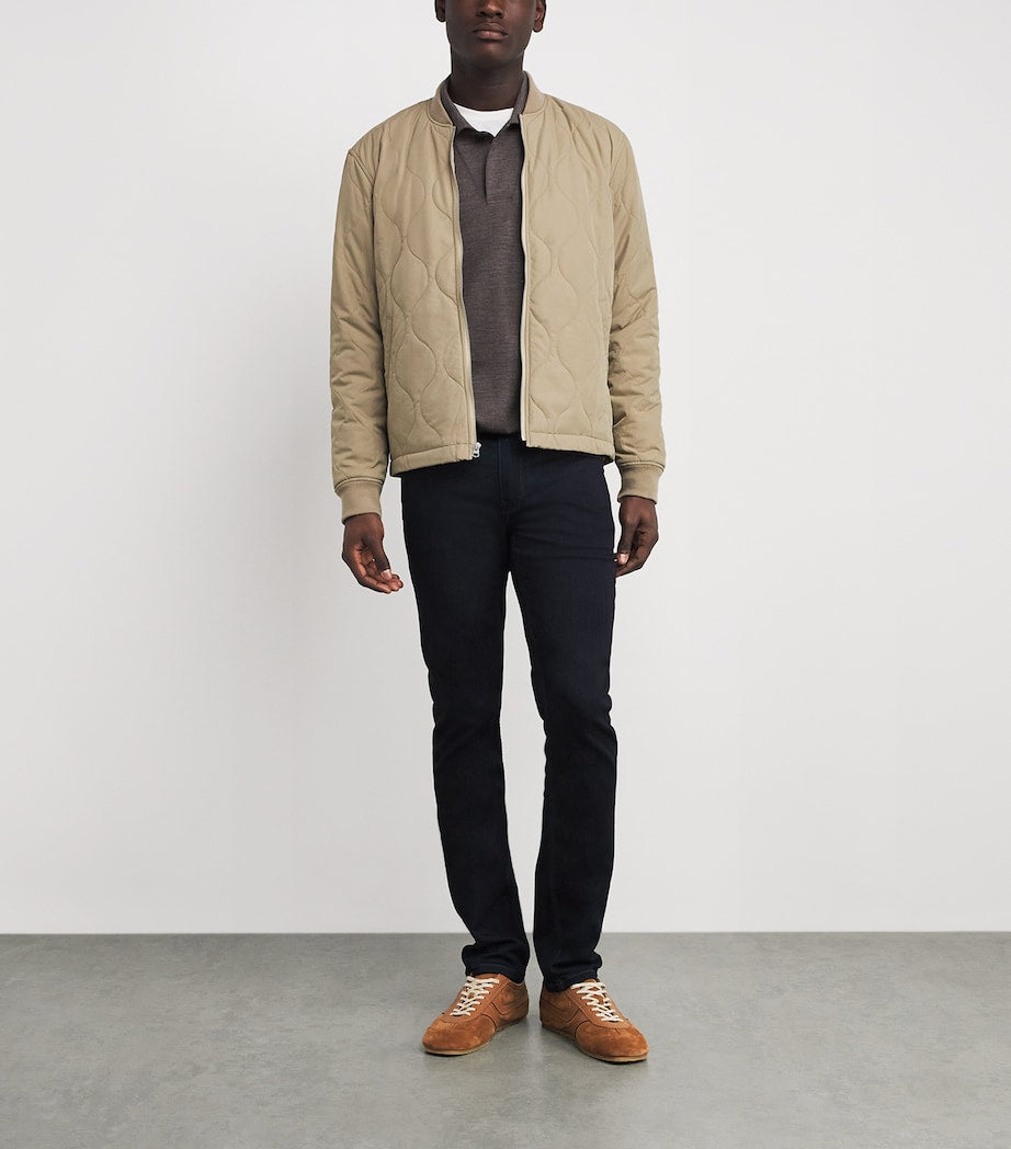 Beige Quilted Blix Bomber Jacket