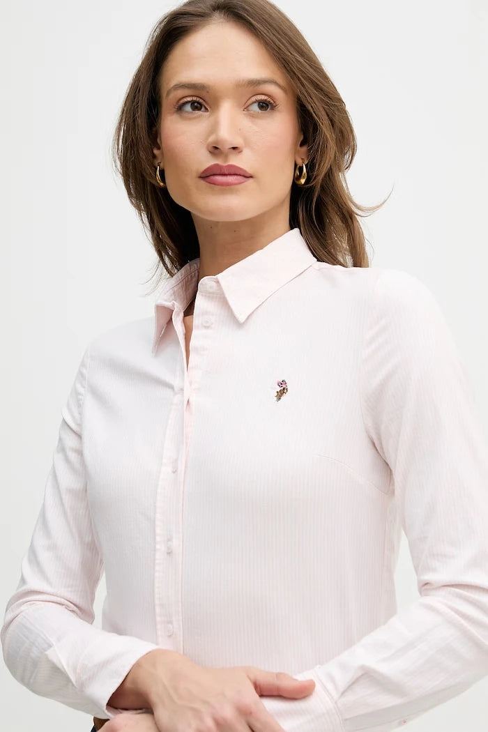Риза U.S. Polo Assn. STRIPE STRETCH CLASSIC FIT OXFORD