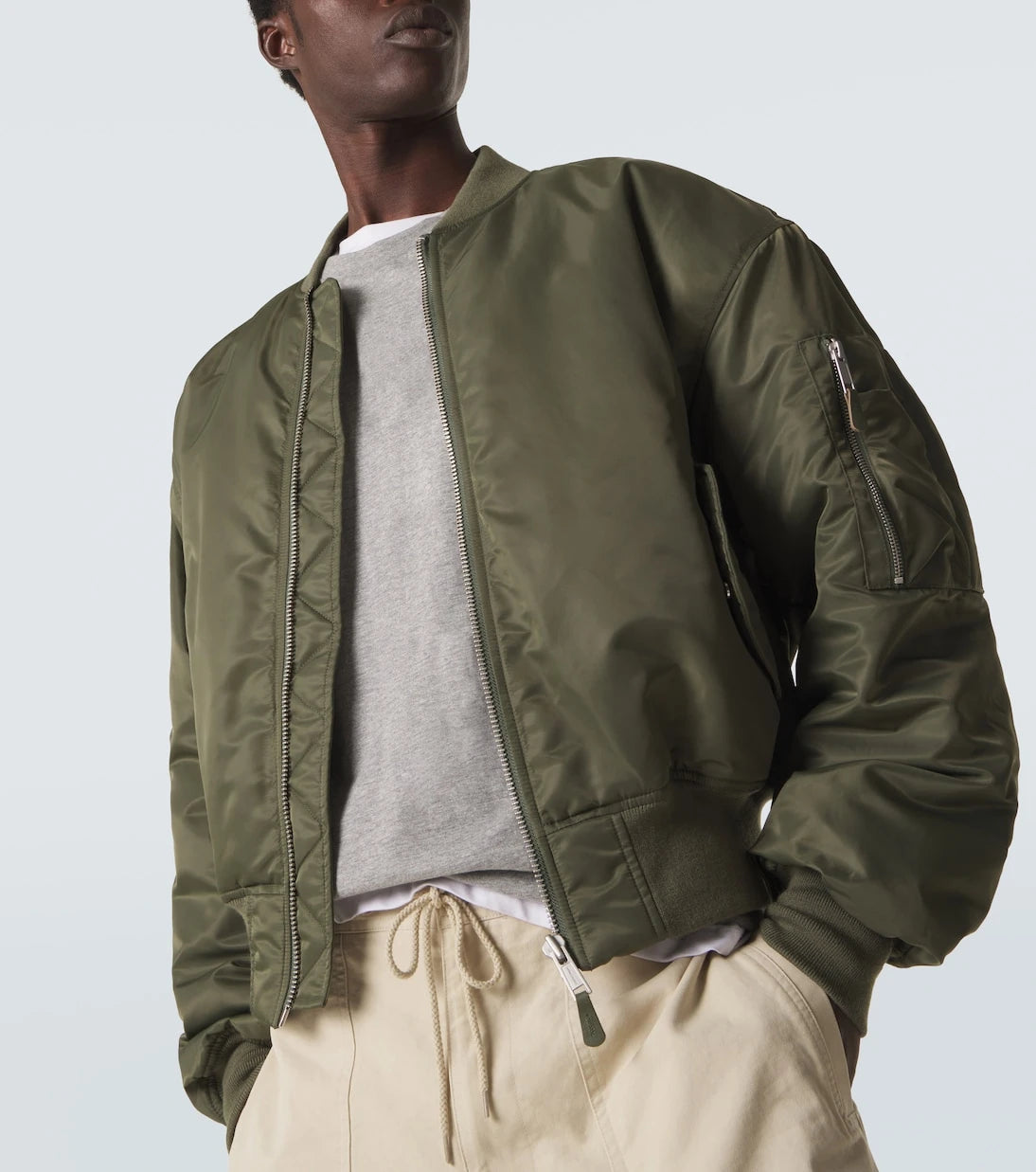 Entire Studios - Uniform cropped bomber jacket
