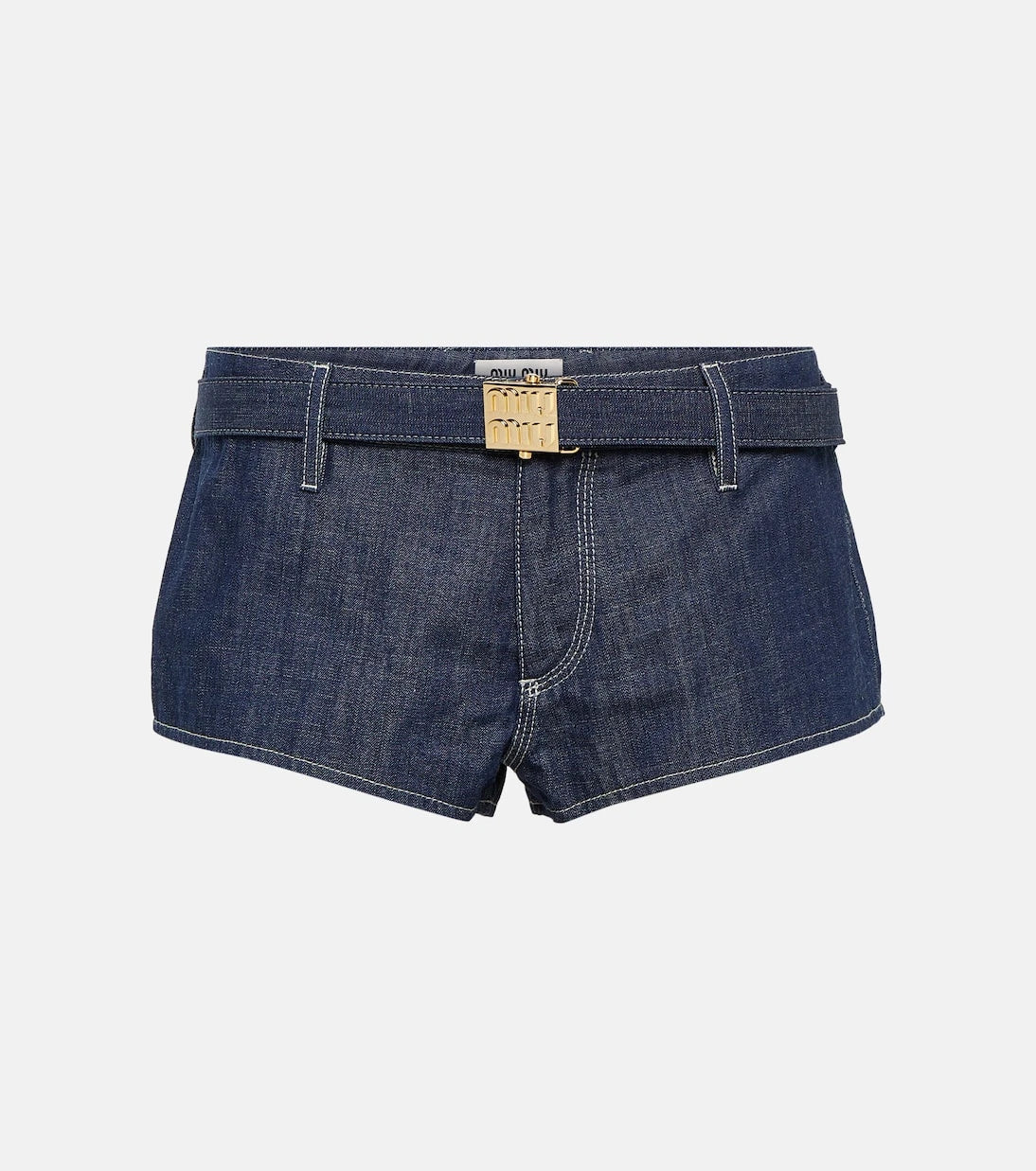 Miu Miu - Low-rise slim denim shorts