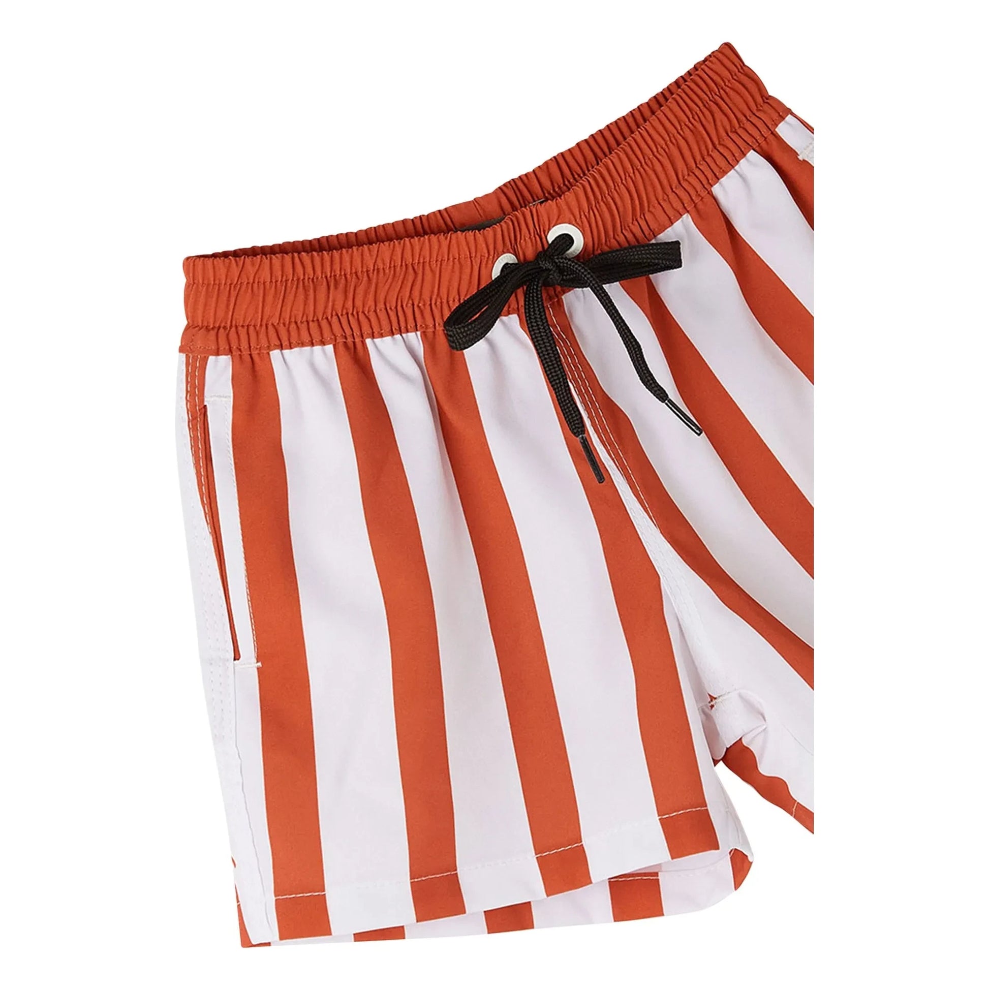 Fabula - Nino Striped Swim Shorts | Terracotta