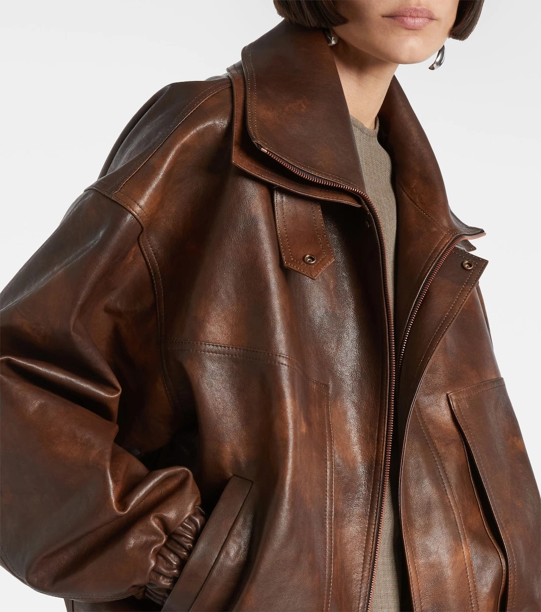 Magda Butrym - Leather blouson jacket