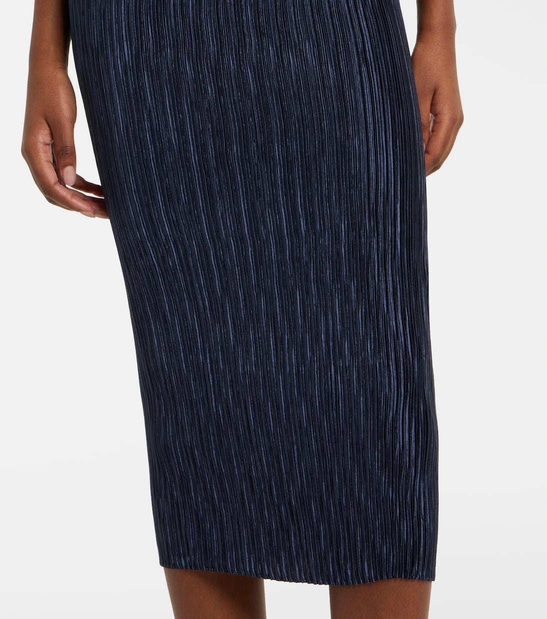 Fforme - Lumi lace-trimmed pleated midi dress