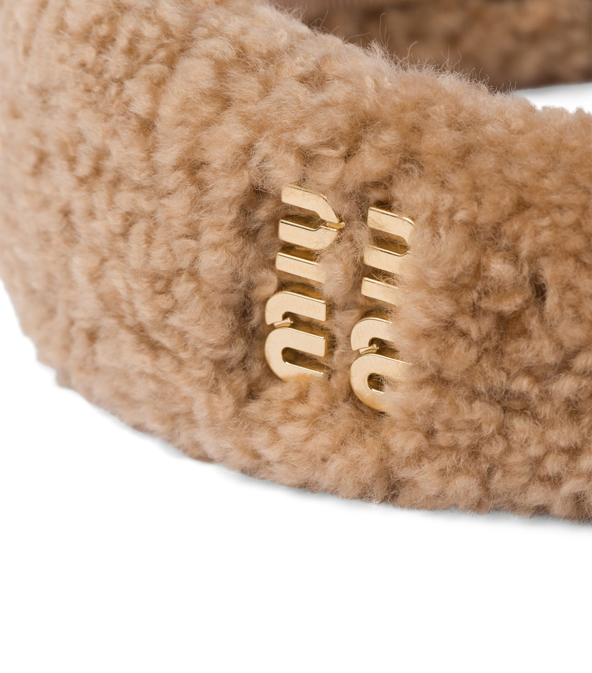 Shearling Logo Headband F098L