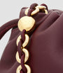 LOEWE Burgundy Leather Flamenco Purse