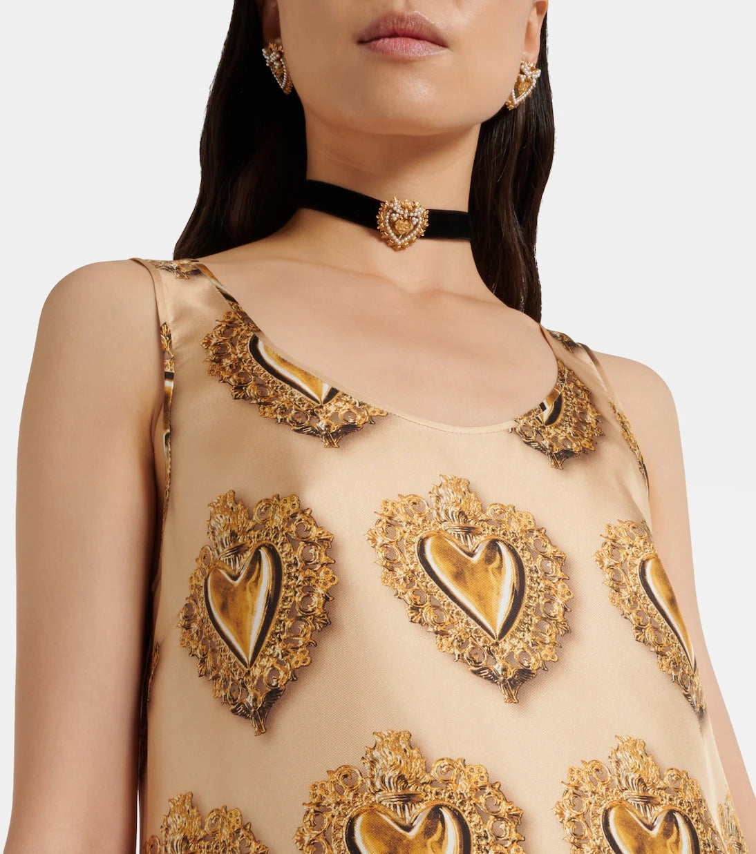 Dolce&Gabbana - Printed silk satin top