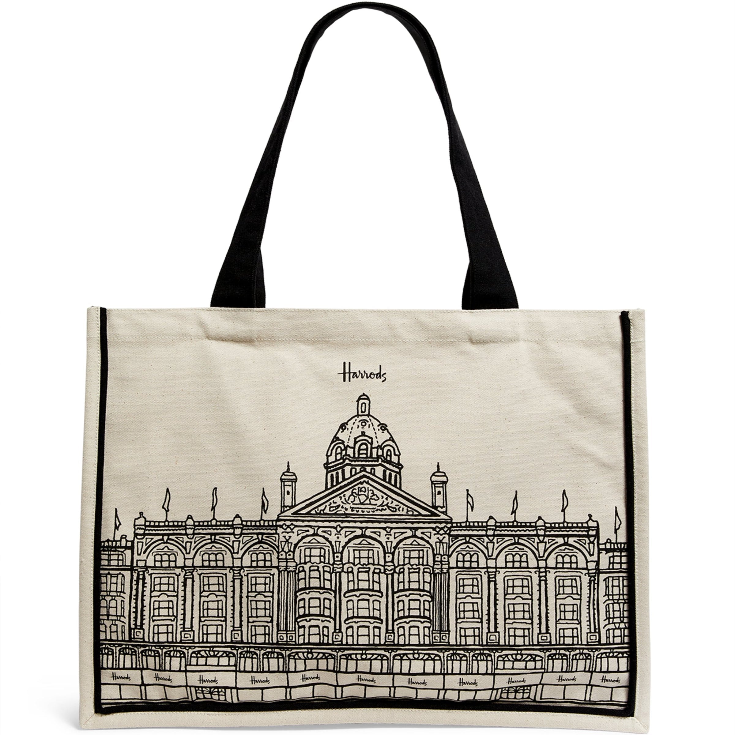 Large Harrods Outline Tote Bag