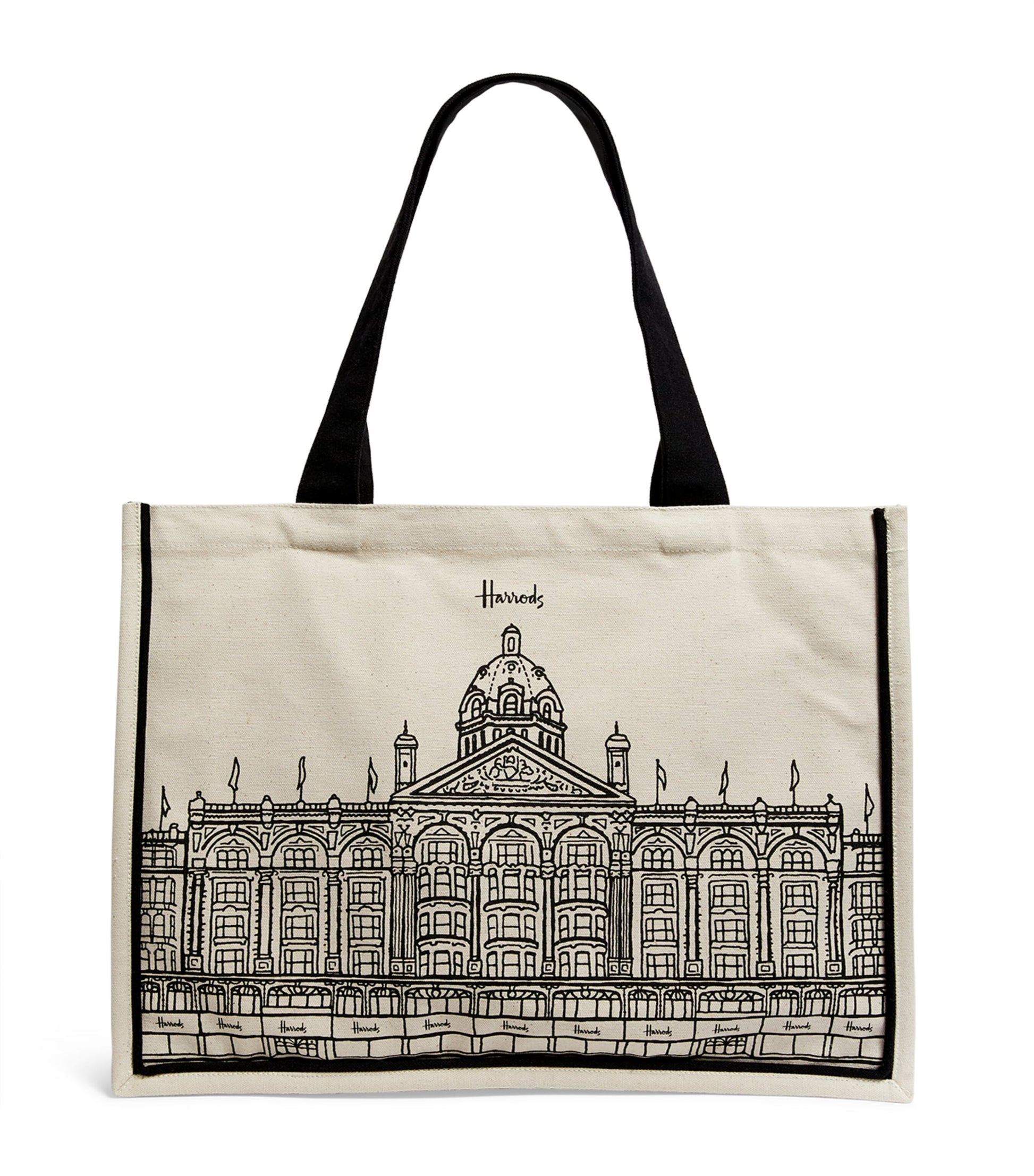 Large Harrods Outline Tote Bag