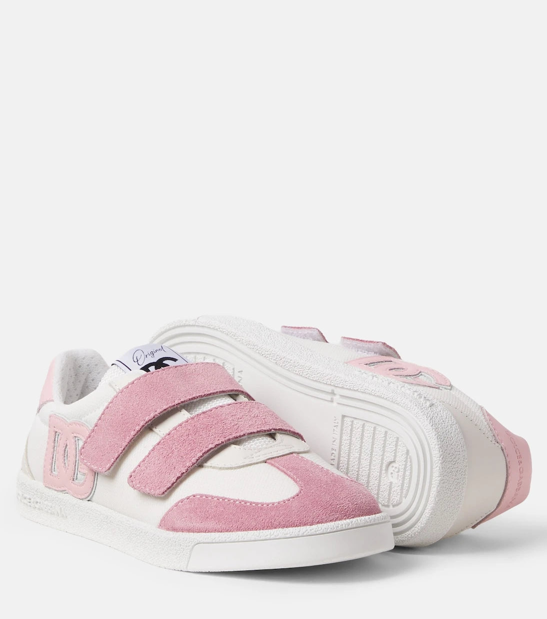 Dolce&Gabbana Kids - DG suede-trimmed sneakers