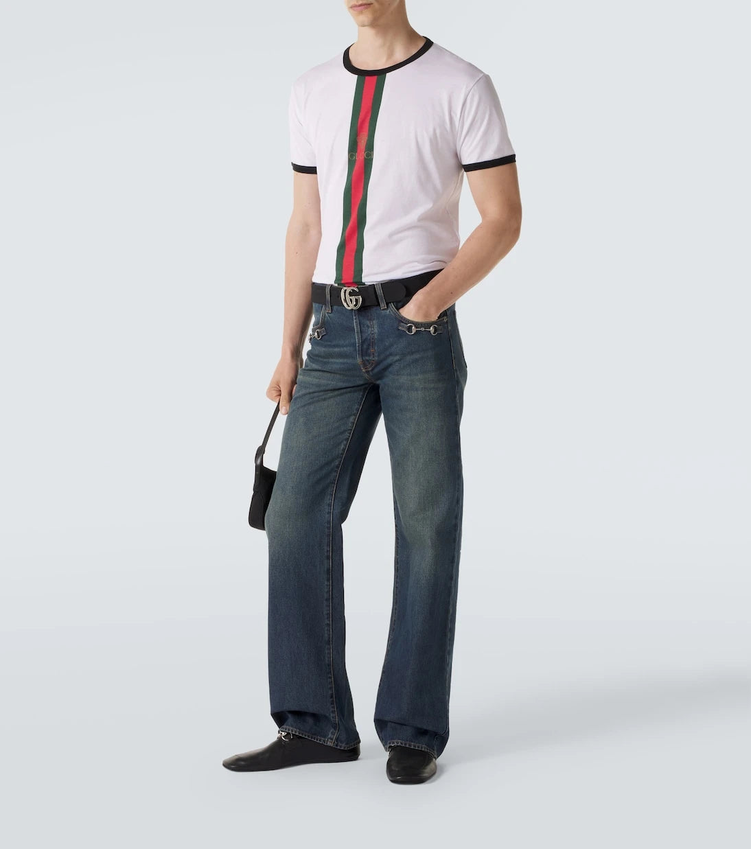 Gucci - Web Stripe cotton T-shirt