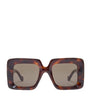 LOEWE Brown Bevelled Square Sunglasses