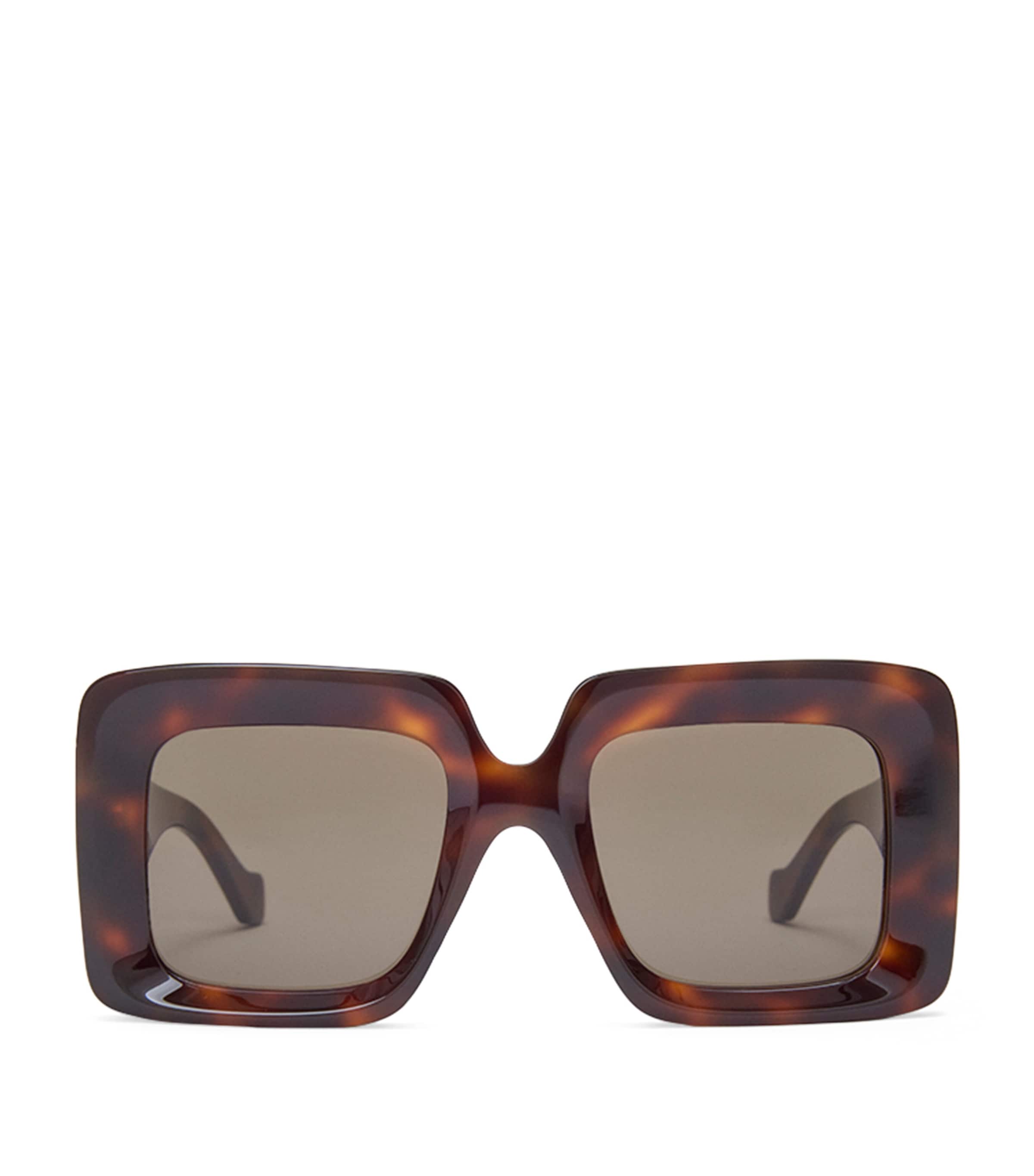 LOEWE Brown Bevelled Square Sunglasses