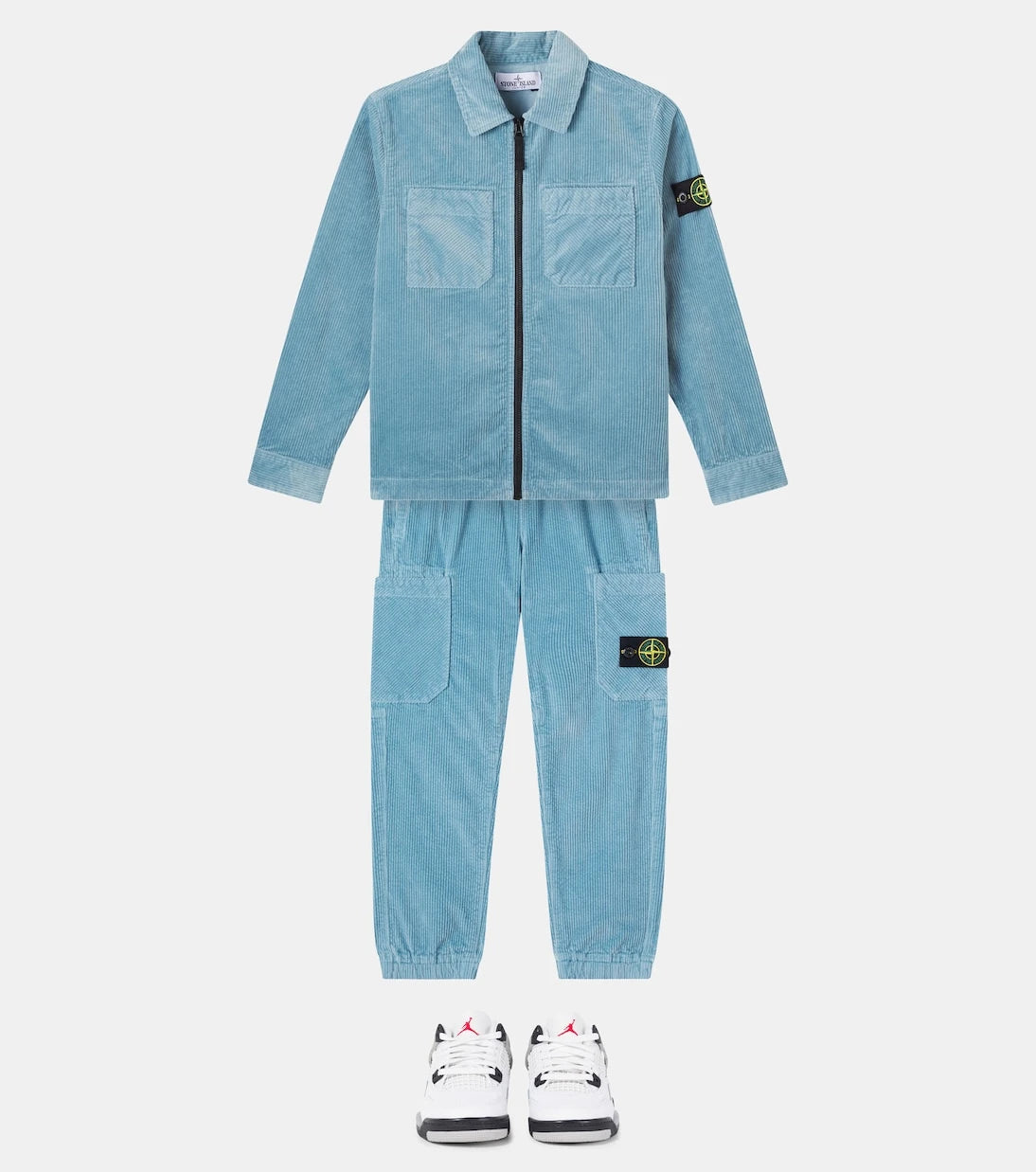 Stone Island Junior - Compass cotton-blend corduroy overshirt