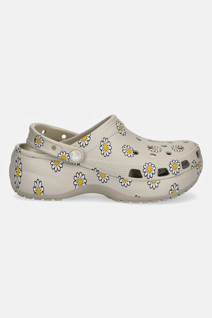 Crocs kadın platformlu terlik ayakkabı Classic Platform Floral Clog