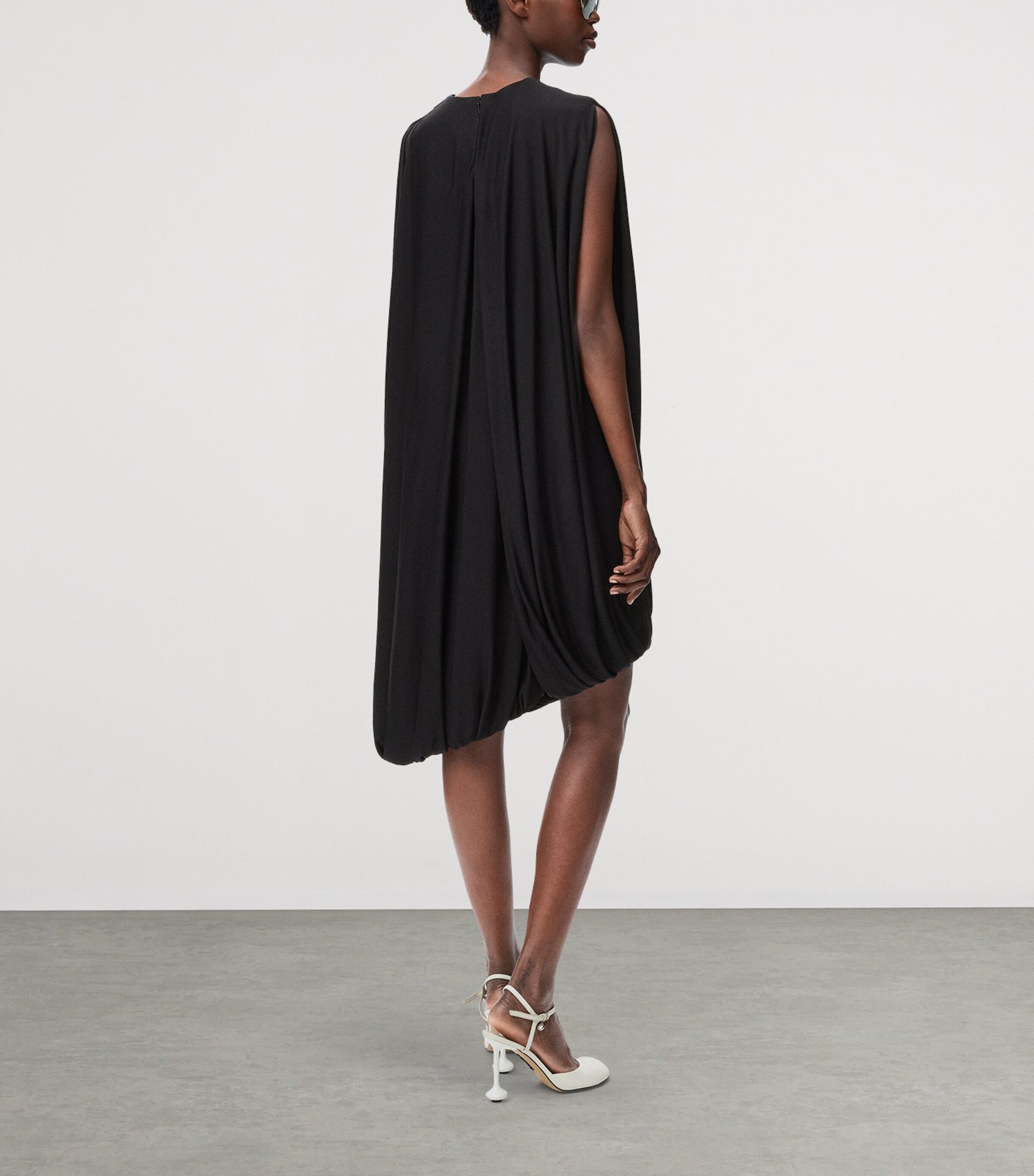 LOEWE Black Draped Mini Dress