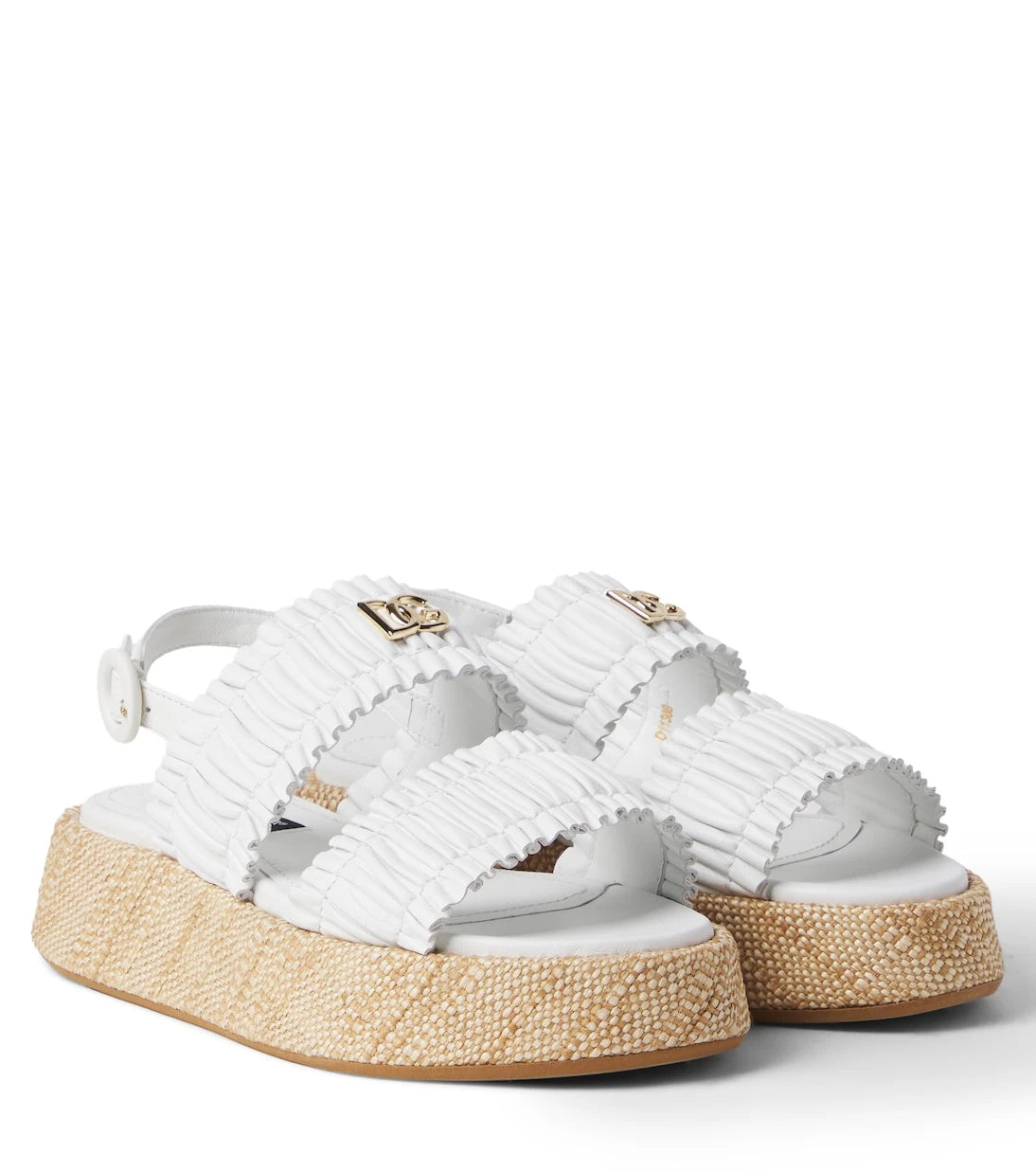 Dolce&Gabbana Kids - صنادل جلدية مزمومة DG