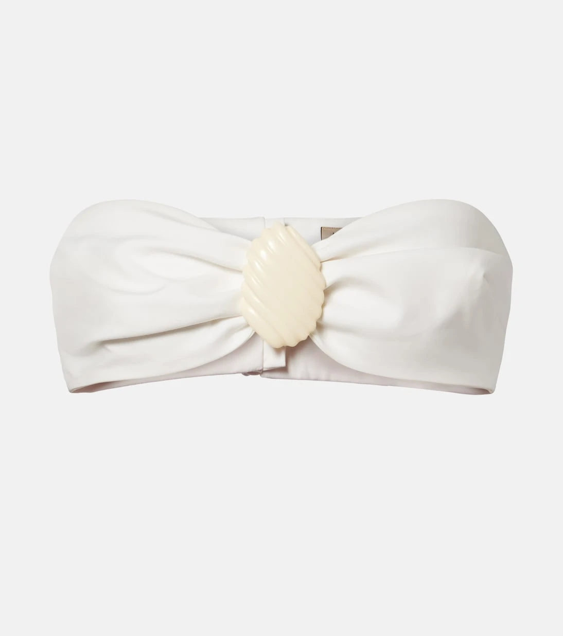 Adriana Degreas - Embellished cotton-blend bandeau top