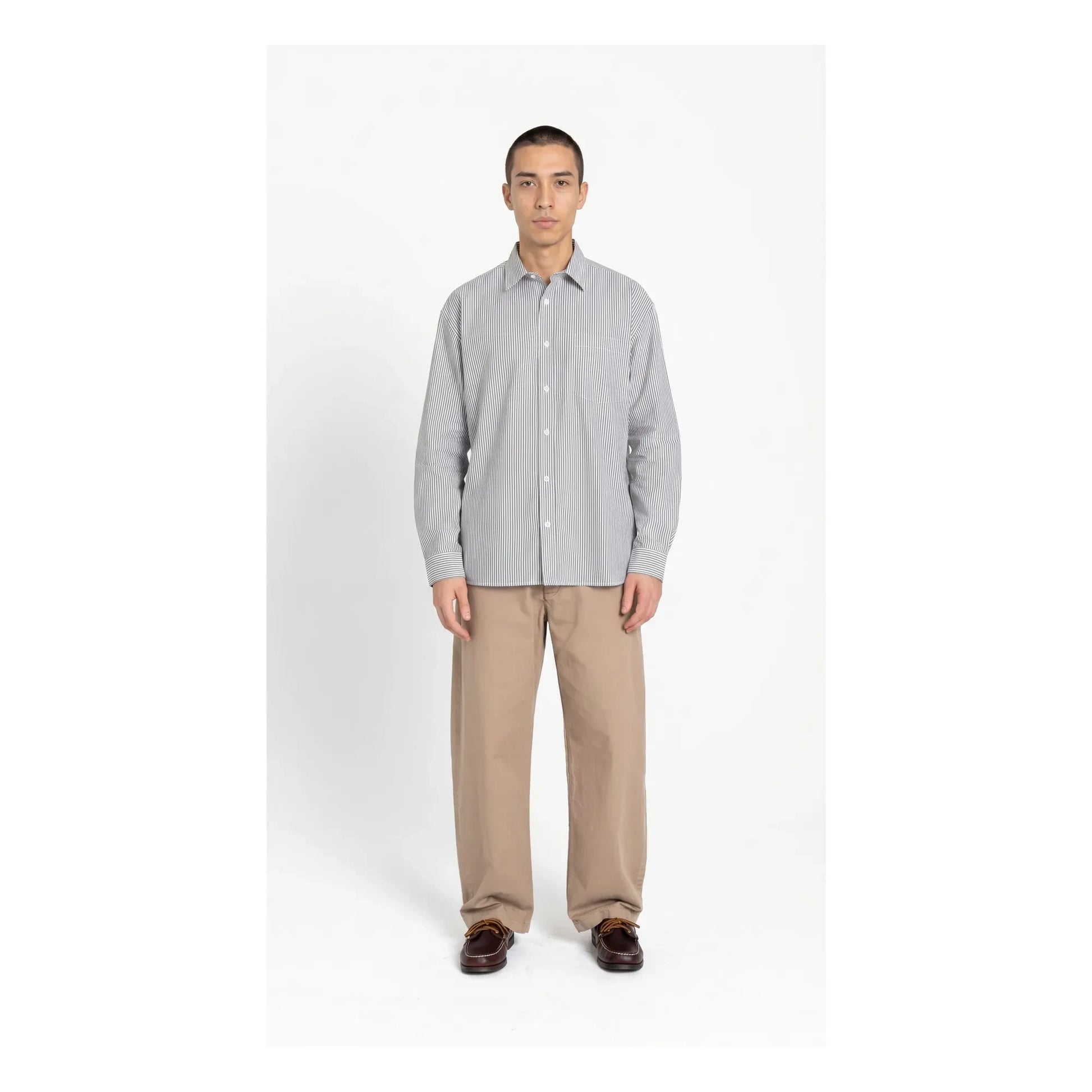 Smallable Man - Zola Striped Shirt | Forest Green