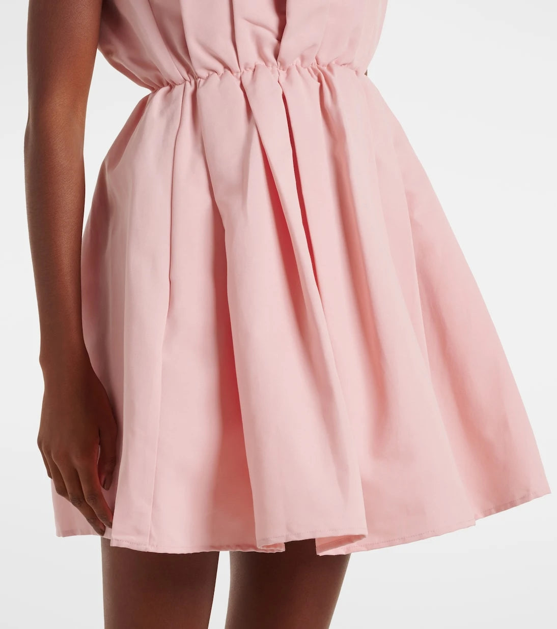 Staud - Cordelia pleated cotton-blend minidress