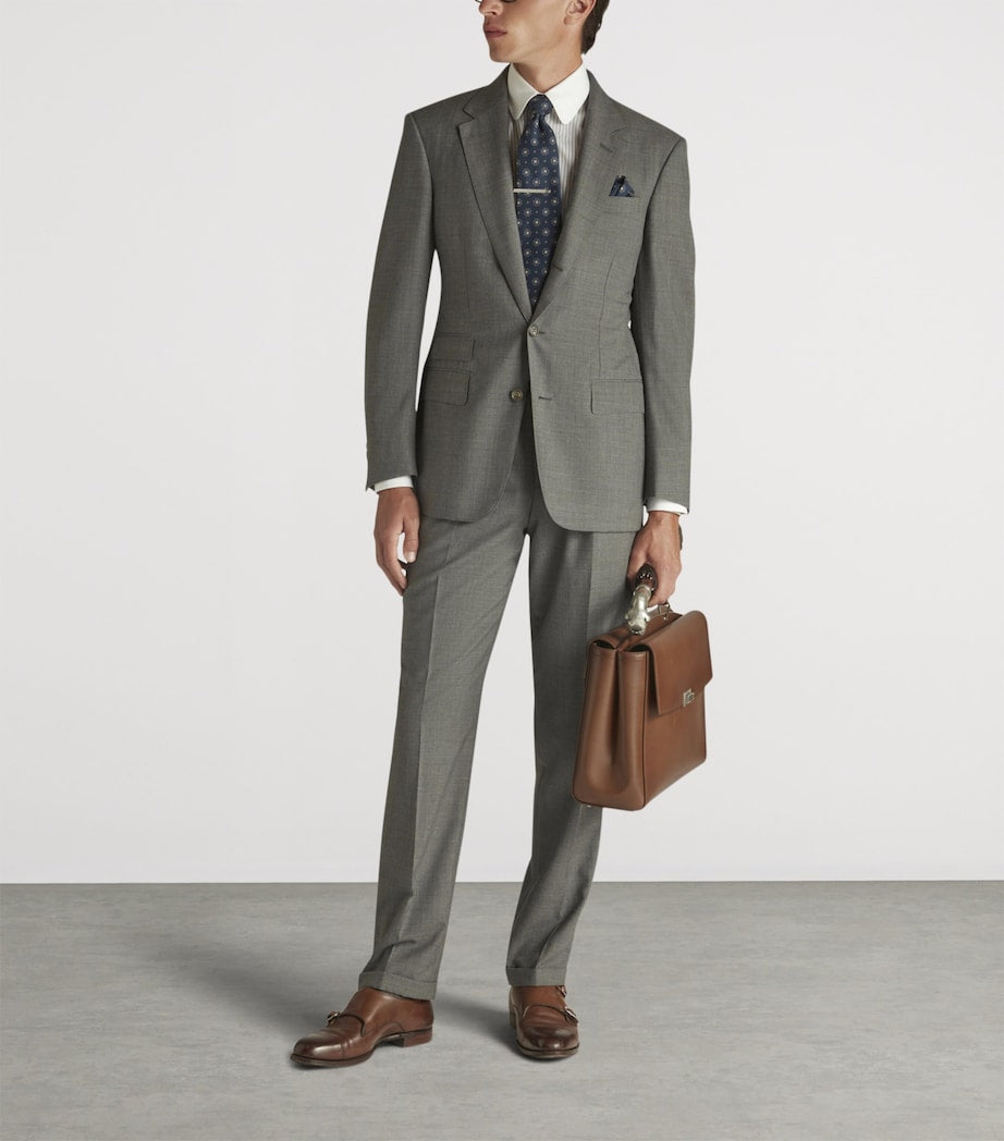 Dunhill Grey Wool-Cashmere Bourdon Blazer